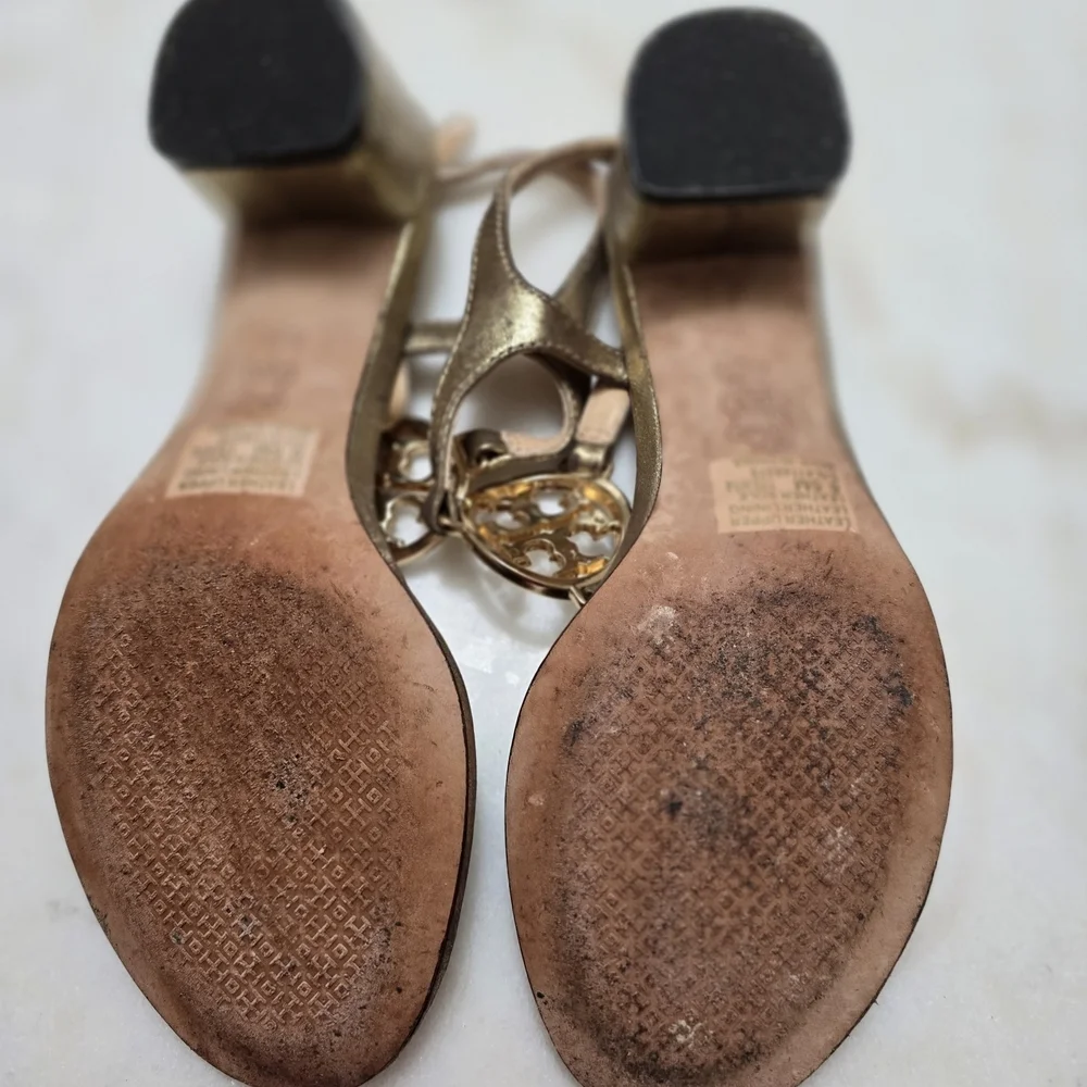 Tory Burch Metallic Gold Sandals
